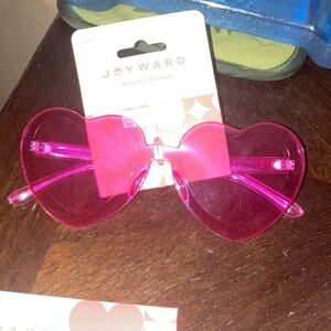 Kids' Pink Heart-Shaped Novelty Glasses